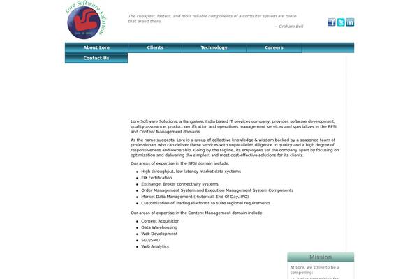 loresoftwaresolutions.com site used Loresoftwaresolutions