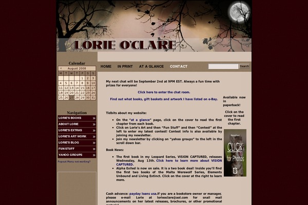 lorieoclare.com site used Loriesuspense