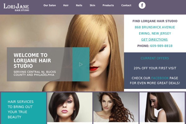 lorijanehairstudio.com site used Thebeautysalon-two