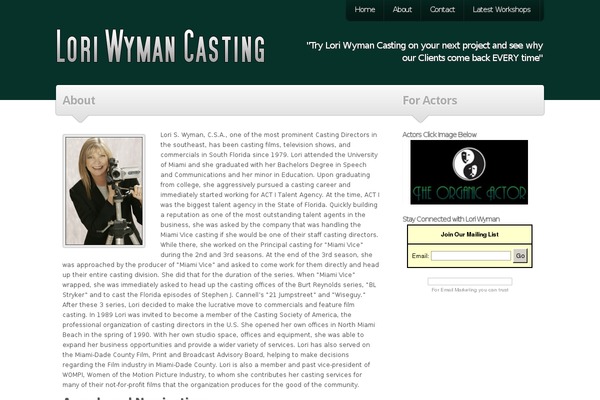 loriwymancasting.com site used 1234webdesign-loriwyman