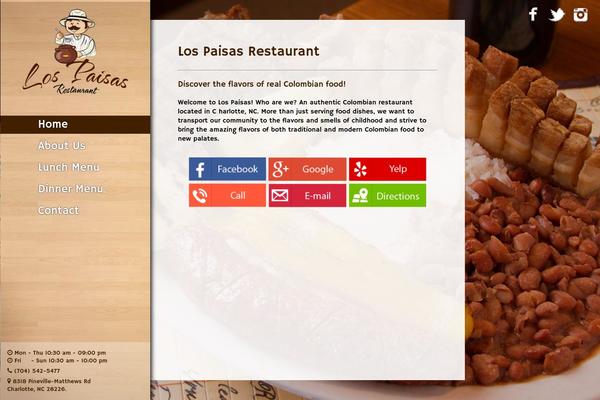 lospaisasrestaurant.com site used Cooker