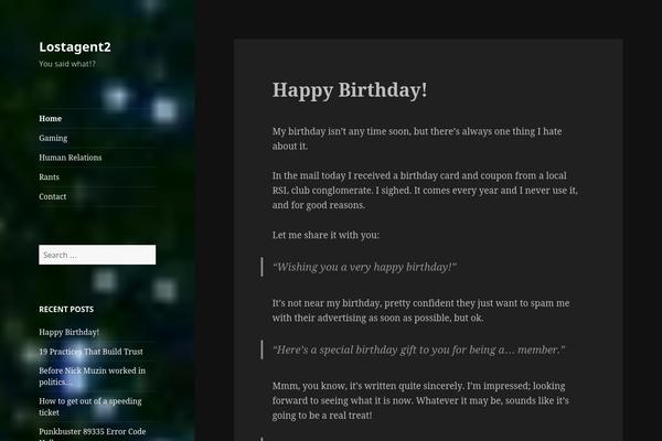 Twenty Twenty theme site design template sample
