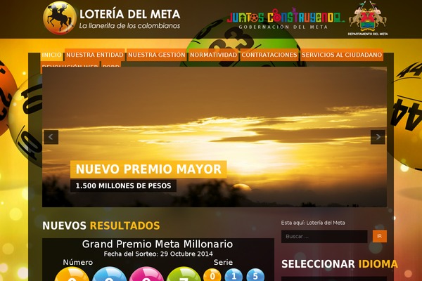 loteriadelmeta.gov.co site used Loteria-meta