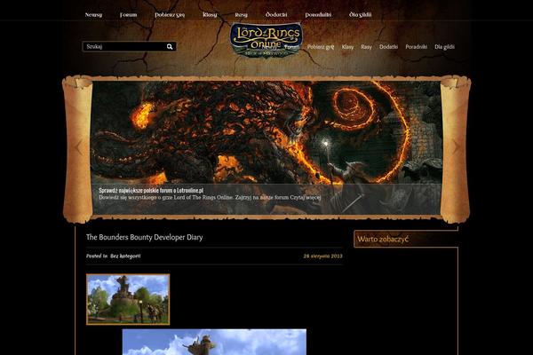 Middleearth theme site design template sample