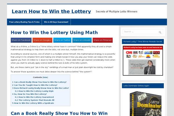 Site using Lottery-number-generator plugin