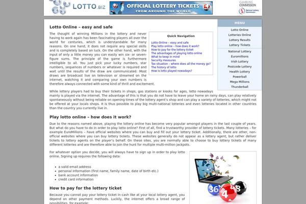 lotto.biz site used Lotto