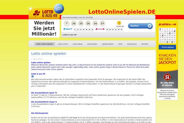 lottoonlinespielen.de site used Lottotheme
