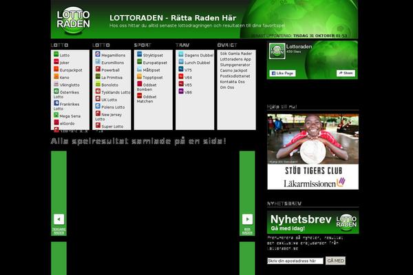 lottoraden.se site used Lottoraden