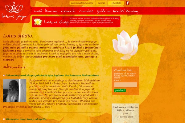 lotusjoga.sk site used Lotustheme