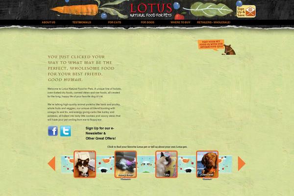 lotuspetfoods.com site used Lotus