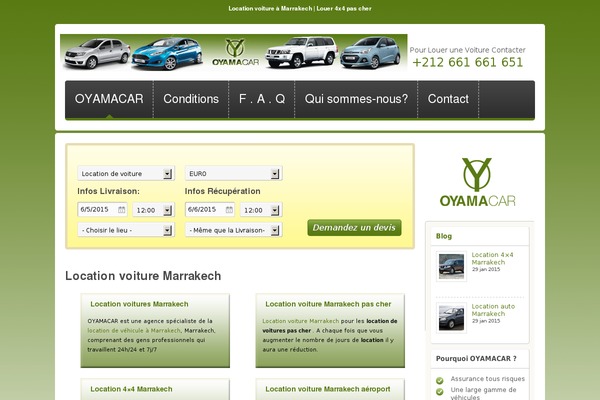 Car-rental theme site design template sample