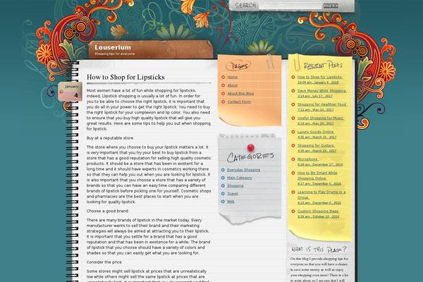 Wp-theme-notepad-chaos theme site design template sample