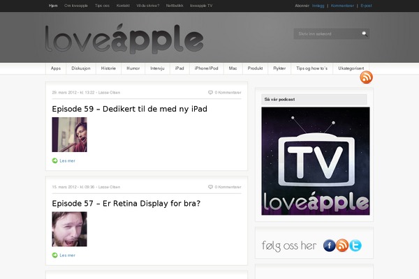 loveapple.no site used Freshnews2