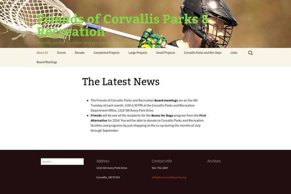 Twenty Thirteen theme site design template sample
