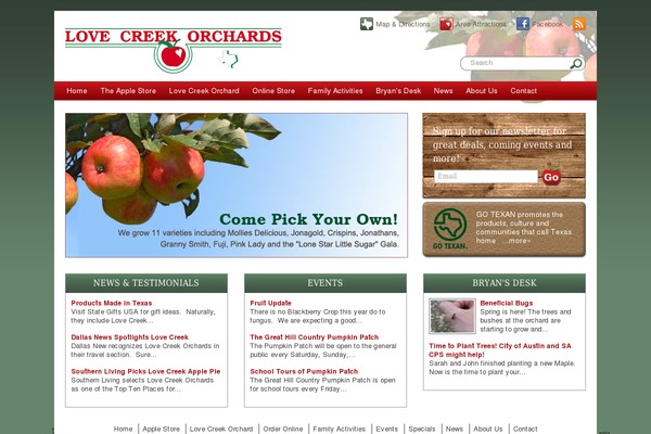 lovecreekorchards.com site used Love-creek