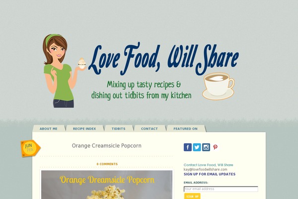 lovefoodwillshare.com site used Handmade-two