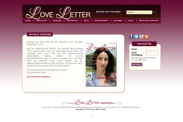 loveletter-magazin.de site used Loveletter