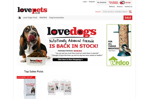lovepets.co.uk site used Lovepets