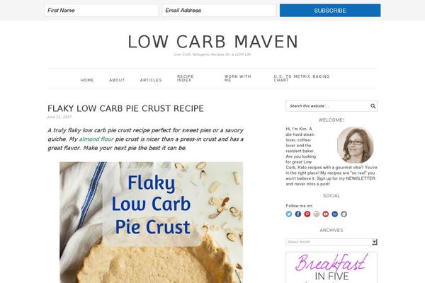 lowcarbmaven.com site used Foodiepro-v440