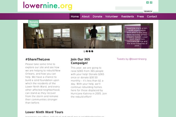 lowernine.org site used Lowernine