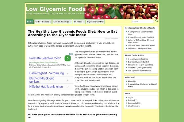 lowglycemic-foods.com site used Tuto
