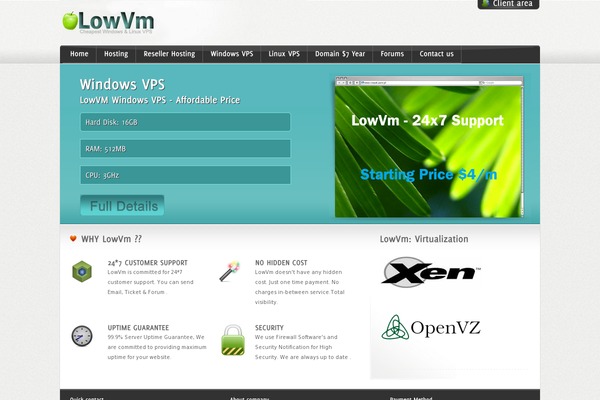 lowvm.com site used Purecorpwp