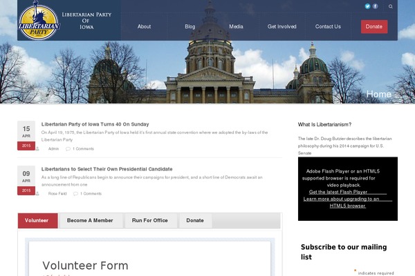 Election theme site design template sample