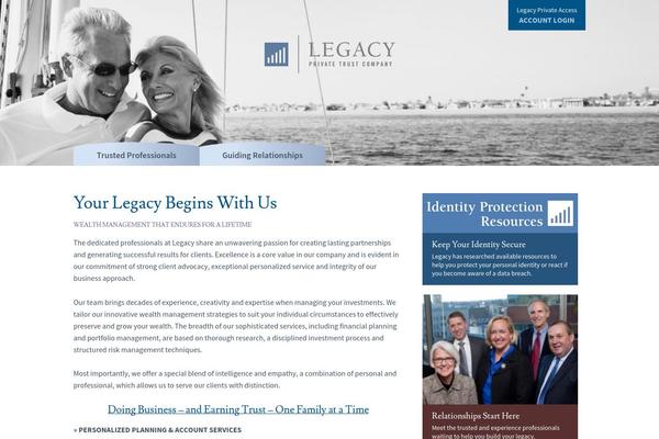 Legacy theme site design template sample