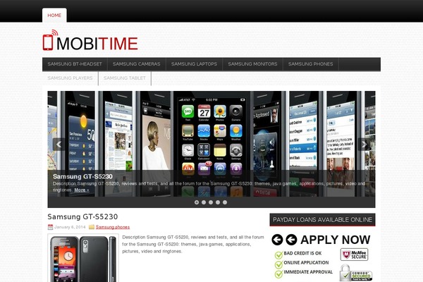 Mobitime theme site design template sample