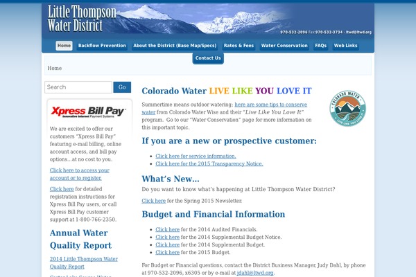 ltwd.org site used Little-thompson-water-district