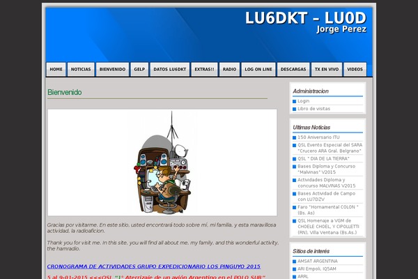 lu6dkt.com.ar site used Blue Taste