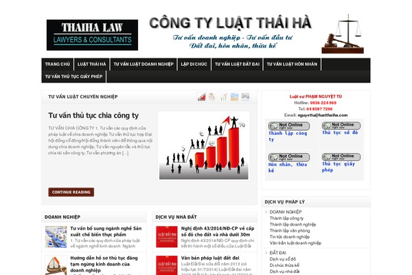 luatthaiha.com site used Wpclear