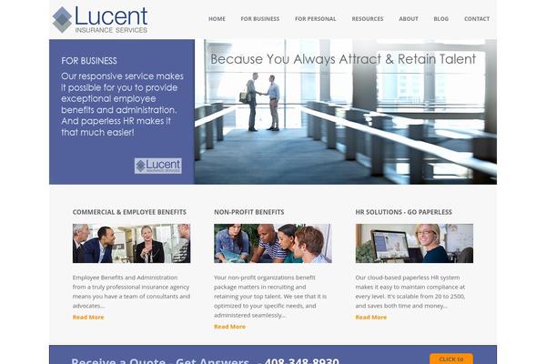 Lucent theme site design template sample