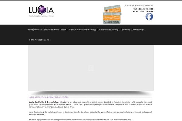 luciaaestheticdermatology.com site used Lucia