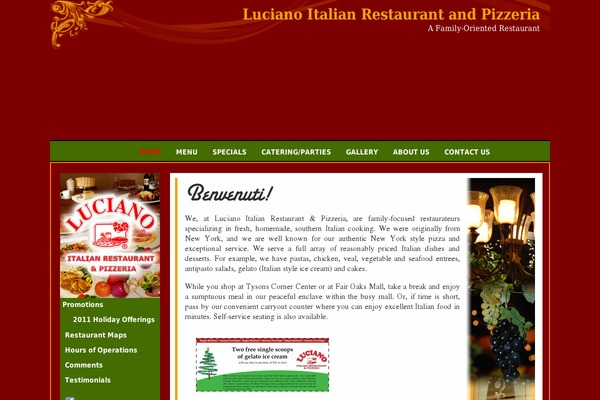 lucianoitalianrestaurant.com site used Lucianoic