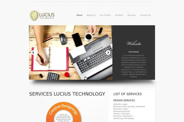 luciustechnology.com site used Theme1401