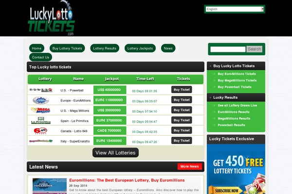 luckylottotickets.com site used Lotto