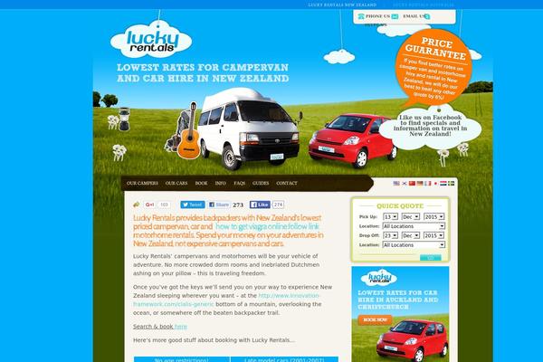 luckyrentals.co.nz site used Lucky_rentals