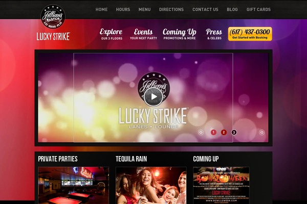 luckystrikeboston.com site used Jillians