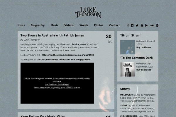 lukethompsonmusic.com site used Lukethompsoncustom