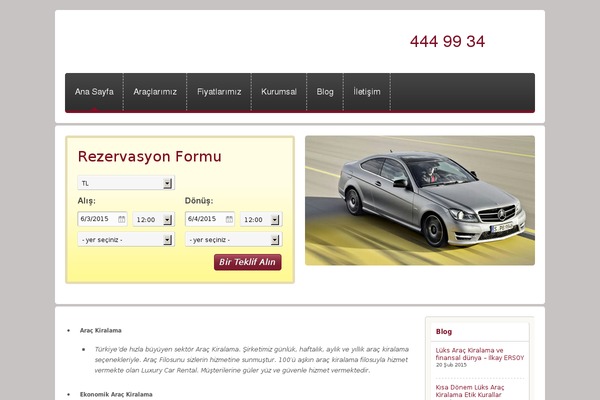 Car-rental theme site design template sample