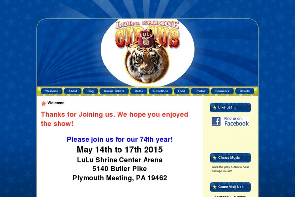 lulushrinecircus.com site used Lulushrinecircus2013