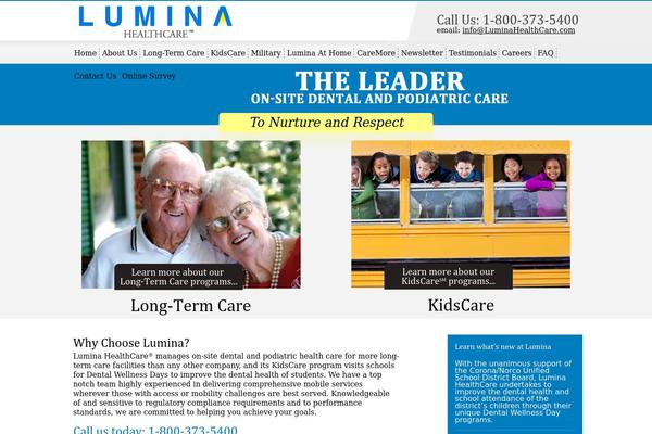 luminahealthcare.com site used Lumina