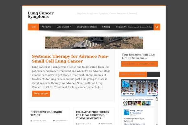 lungcancersymptomsx.com site used Newslite