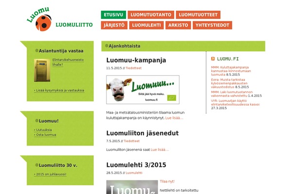 luomuliitto.fi site used Luomuliitto