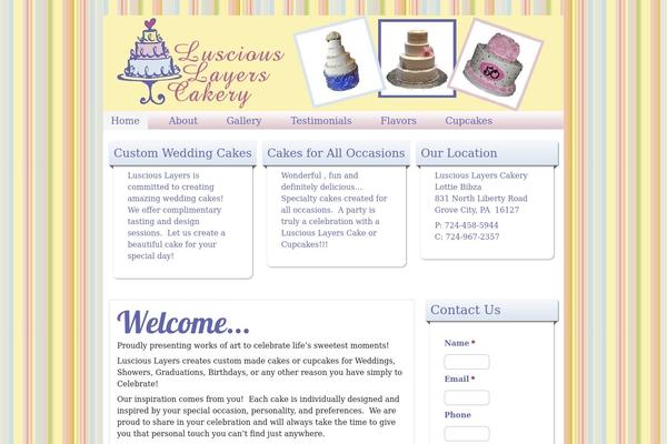 lusciouslayerscakery.com site used Builder-entree