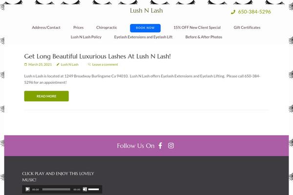 lushnlash.com site used Spa and Salon