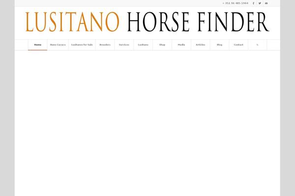 lusitanohorsefinder.com site used Lusitano-theme