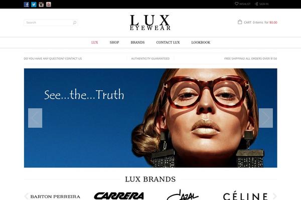 lux-eyewear.com site used Legenda-child-theme
