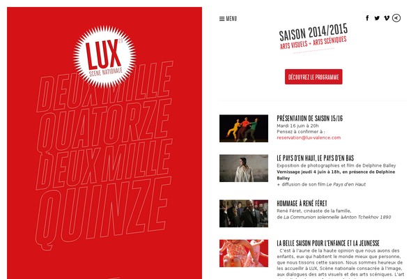 Lux theme site design template sample